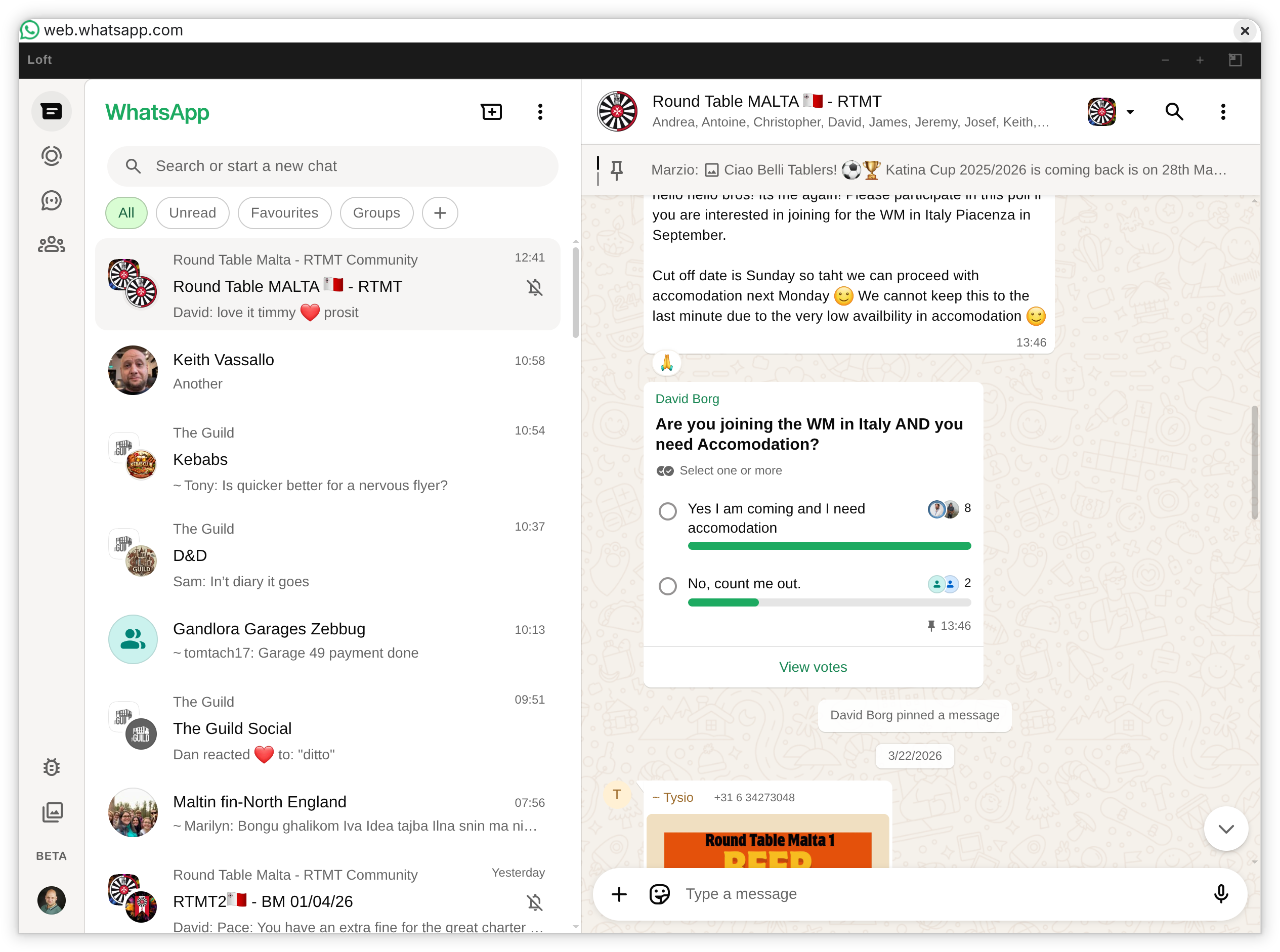 WhatsApp integration (light mode)
